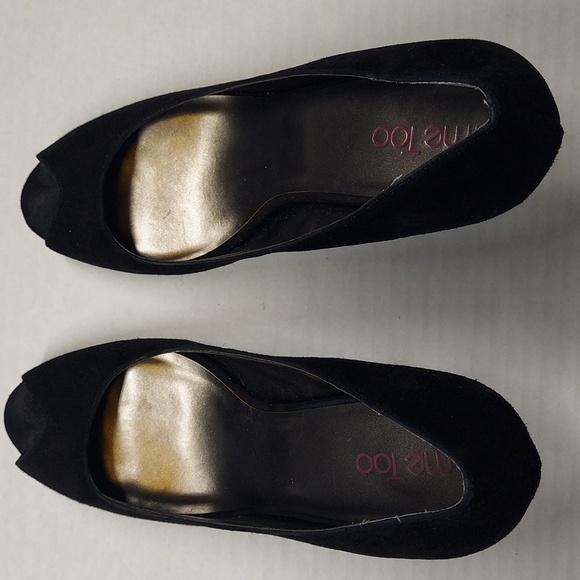 Me Too Suede Janella Peep Toe Heel Size 10M - Picture 6 of 9